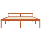 Bed Frame with Headboard Wax Brown 180 x 200 cm Solid Pine Wood 867925