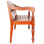 Batavia Bench 98 cm Solid Mahogany Wood Dark Brown 246968