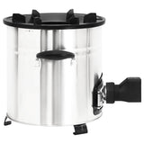Wood Stove with USB Fan Silver 35.5x26x28 cm Stainless Steel 319443