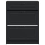 Shoe Cabinet UTRECHT 78 x 24 x 100 cm Engineered Wood Black 897756
