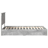 Storage Bed Concrete Grey 100 x 200 cm Engineered Wood 3411239