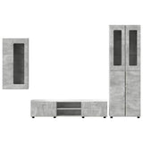 TV Cabinet Set FLORIN 3 pcs Concrete Grey Engineered Wood 3397967