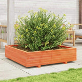 Garden Planter Wax Brown 100x100x26.5 cm Solid Wood Pine 847320