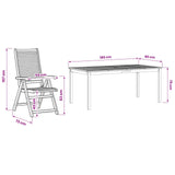 Garden Dining Set 9 pcs Brown Solid Acacia Wood 3375635