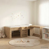 Kids'High Bed Frame with Desk 2 pcs Artisan Oak 3423461