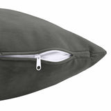 Cushion with Pillow HEERLEN 12 pcs Dark Grey Velvet 926931