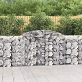 Arched Gabion Baskets 12 pcs 300x50x100/120 cm Galvanised Iron 3146711