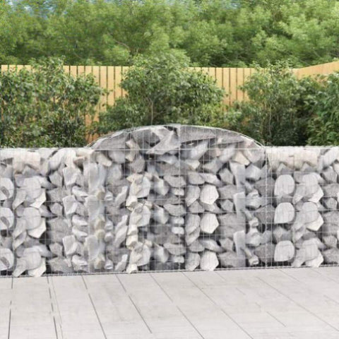 Arched Gabion Baskets 13 pcs 300x50x100/120 cm Galvanised Iron 3146712