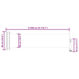 Patio Retractable Side Awning 60x300 cm Cream 48353