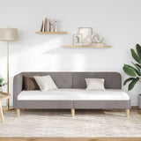 Corner Bed Frame with Headboard Taupe 80 x 200 cm Fabric 42016558