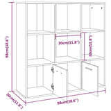 Book Cabinet Grey Sonoma 98x30x98 cm 815448