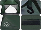 Cabin Tent with Roof Army green 8-Person Polyester and Steel 42028578