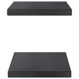 Wall Shelves 2 pcs 50x30 cm Black Stainless Steel 30294