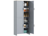 Freestanding Kitchen Cupboard, 4-Door Storage Cabinet with Adjustable Shelves, Modern Kitchen Pantry T3398P378029