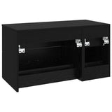 Bathroom Furniture Set 2 pcs Black Oak Engineered Wood 3404017