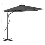 Garden Parasol with Steel Pole 300 cm Anthracite 44887