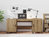 Desk with Storage Artisian Oak 140 x 50 x 75 cm Engineered Wood 8004203