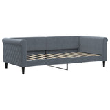 Day Bed without Mattress Dark Grey 90x190 cm Single Velvet 354261