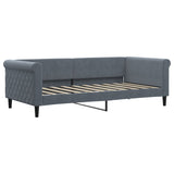 Daybed with Trundle&Drawers without Mattress Dark Grey 90x190 cm Single 3197866