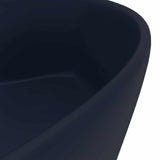 Luxury Wash Basin with Overflow Matt Dark Blue 36x13 cm Ceramic 147034