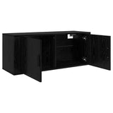 Wall-mounted TV Cabinet Set Black Oak Engineered Wood 3415602