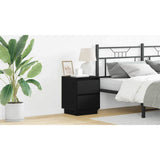 Bedside Cabinet Black Oak 39 x 34.5 x 50 cm Engineered wood 869612