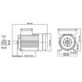 Single Phase Electric Motor Aluminium 2.2kW/3HP 2 Pole 2800 RPM 148002