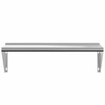 ZNTS Wall Shelf 100x30x31 cm Silver Stainless Steel 30273