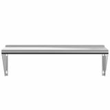 ZNTS Wall Shelf 100x30x31 cm Silver Stainless Steel 30273