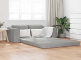 Folding Sofa Bed Light Grey 148 x 71 x 83 cm Velvet 42030509