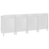 Commercial Work Table Cabinet 240x60x96 cm Stainless Steel 3058269