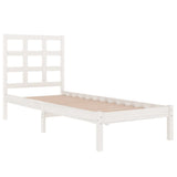 Bed Frame without Mattress White 100x200 cm Solid Wood 3105461