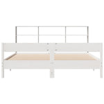 Bookcase Bed without Mattress White 180x200 cm Super King Solid Wood Pine 3322979