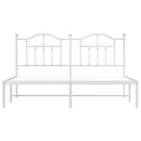 Metal Bed Frame without Mattress with Headboard White 180x200cm 353492