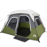 Family Tent with LED 6-Person Light Green Quick Release 94308