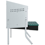 Chicken Nesting Box 2 Compartments with Legs Galvanised Steel 4104903
