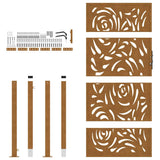 Garden Gate 100x175 cm Weathering Steel Flame Design 4100997