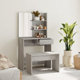 Dressing Table Set Grey Sonoma 74.5x40x141 cm 3114145