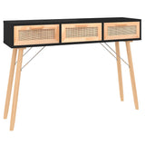 Console Table Black Engineered wood Console Table Rectangular 345628