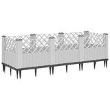 Garden Planter with Pegs White 123.5x43.5x43.5 cm PP 368020
