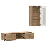 TV Cabinet Set FLORIN 3 pcs Artisan Oak Engineered Wood 3397933