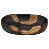 Countertop Basin Black Oval 59x40x14 cm Ceramic 155106