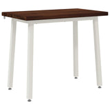 110 x 55 x 75 cm Solid Acacia Wood Dark Brown and White 937580