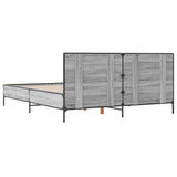 Bed Frame without Mattress Grey Sonoma 135x190 cm Double 3280030
