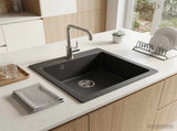 Kitchen Sink Single Basin Granite 42.5 x 50 x 31 cm Graphite 42053750