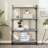 Bookcase 4-Tier Grey Sonoma 76x32x123 cm Engineered Wood 833938