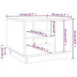 ZNTS Coffee Table White 55x55x43 cm Engineered Wood 810289