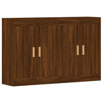 Wall Mounted Cabinets 2 pcs Brown Oak Engineered Wood 3197904