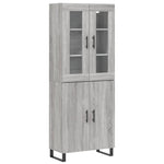 Highboard Grey Sonoma 69.5x34x180 cm Engineered Wood 3198239