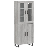 Highboard Grey Sonoma 69.5x34x180 cm Engineered Wood 3198239